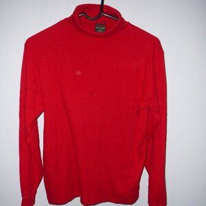VTG Cross Creek Ladies Red Cotton Turtleneck Pullover Top-Size M-Made in USA